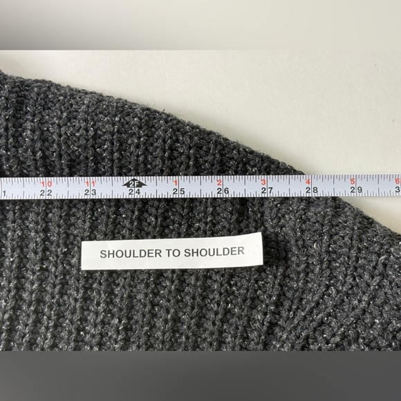 Madewell Pleat-Sleeve Pullover Sweater in Ashland Slate Drake Gray Size Large - Picture 9 of 11